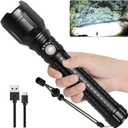 LBE Rechargeable Brightest LED Flashlight, 99,000 High Lumens Super Bright Powerful Flashlight with 5 Modes, IPX7 Waterproof Handheld Large Flash Light for Emergencies Camping