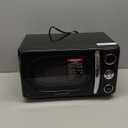 Galanz GLCMKA07BKR-07 Microwave Oven, LED Lighting, Pull Handle Design, Child Lock, Retro Black, 0.7 cu ft