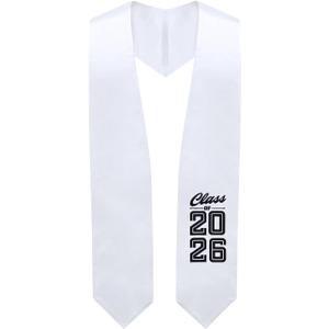 Endea Graduation Class of 2024-2026 Stole With Classic Tips - Unisex Adult - 62" Long - Graduation Sash