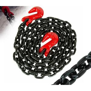1/2" x 20' G80 Tie Down Chain w/ Grab Hooks - 12,000 lbs WLL