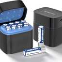 Maxfree Rechargeable AA Batteries Lithium with Charger, 8-Pack 1.5V 3600mWh Long Lasting Double A Batteries with LED Display, Cycle Times Up to 2500 Fast Charging for Blink Outdoor Cameras & Toys