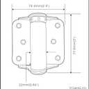 QCAA Adjustable Spring Hinge with Stainless Steel Screw, 3", Zinc, 4 Pack, Made in Taiwan