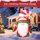 6 FT Christmas Inflatables Decorations OutdoorBlow Up Gnome Tumbler with Built-in LED Lights for Indoor Holiday Party Yard Garden Lawn Dcor