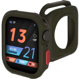 2 x Rugged Case Compatible with Apple Watch Case Series 9/8/7 41mm Series 6/SE/5/4 40mm, Soft TPU Shockproof Bumper Drop Proof Protective Cover for iWatch Accessories (Dark Green)