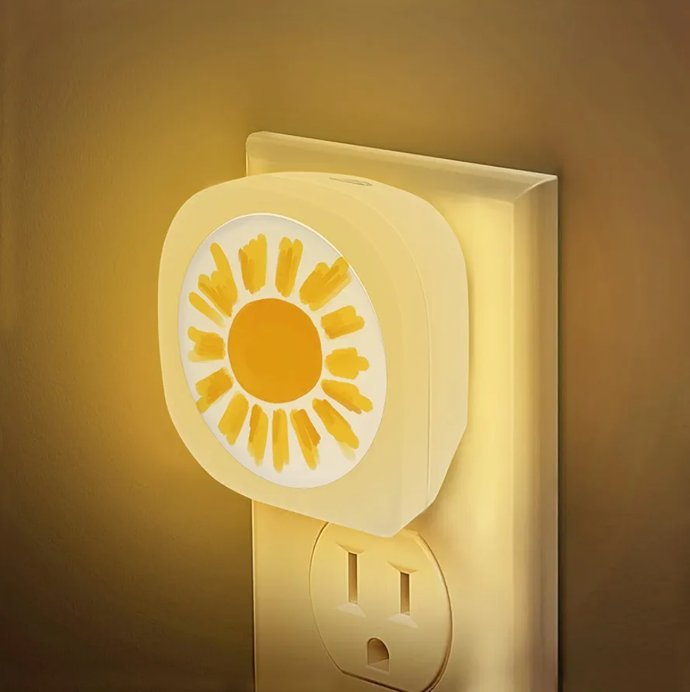 Vintage Sun Night Light Plug into Wall 0.5W LED Lights Auto on/Off for Family Friends Holiday Gifts & Home Decor