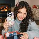 for iPhone 16 Case [Military-Grade Drop Protection/Glamorous Soft TPU Protective/Camera Protection/for Women & Girls]-Pink Dream Hand-Painted Fashion Collage