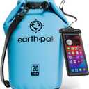 Earth Pak Waterproof Dry Bag - Roll Top Waterproof Backpack Sack Keeps Gear Dry for Kayak with Waterproof Phone Case