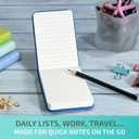 Tiny Notebook 3x4 Small Notepad Pocket Size, A7 Leather Hardcover Mini Notebook, Tear Off Sheet Tiny Notepad with Elastic Band, 4 Pack Mini Pocket Notebook for Nurse Reporter (Black)