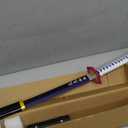 WERKON Light Up Giyu Sword - 40-Inch Plastic with Battery - Full Kit with Sword Stand and Belt- Anime Sword with Authentic Design