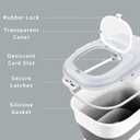 Cereal Rice Food Storage Containers, Collapsible 20 to 50 Lbs Dispenser Bin with Rolling Wheel Airtight Locking Lid, Dog Pet Cat Flour Sugar Plastic Leakproof Sealable Large Kitchen Pantry Holder