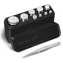 Fuzion Calibration Weights 210g, M1 Class 9 PCS Stainless Steel Scale Calibration Weight Kit, 1g 2g 5g 10g 20g 50g 100g Calibration Weight with Storage Box, Tweezers for Digital Scale, Gram Scale