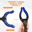 32 Grabber Reacher Tool, 2-Pack Foldable Reacher Grabber Pickup Tool with 90 Rotating Jaw & Magnets, Trash Picker Upper Grabber, Lightweight Grabbers for Seniors Heavy Duty