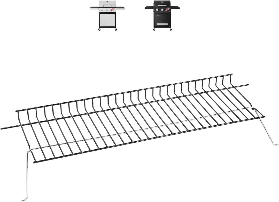 Utheer Porcelain Coated Warming Rack for Dyna-Glo Gas Grill | 23.2 x 6.7 inch upper shelf replacement compatible with DGF371CRP-D and DGH373CRP-D models