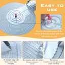 3-in-1 Mandala Ruler Tool with Holes, Mandala Dot Art Circle Maker, Compass Protractor Straight Ruler for Dot Art Geometric Mandala Pattern Design, Medium Size (30cm/12)