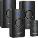 TECKNET Wireless Doorbell, Battery-Powered & Portable, 1312FT Range, IP67, 1 Transmitter+ 3 Receivers