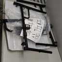 Foldable Standing & Rolling Desk - Upgraded Portable Desk with Wheels, Height & Angle Adjustable - Sturdy Mobile Table Workstation for Laptop - with Footrest, Edge Stopper, Cup & iPad Holder (Black)