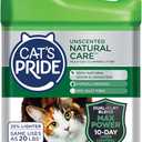 Cat's Pride Max Power: Natural Care - Up to 10 Days of Powerful Odor Control - 100% Natural Odor Elimination - Hypoallergenic - 99% Dust Free - Multi-Cat Clumping Litter, Unscented, 15 Pounds