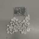 Blulu 24 Pack 3/8 in Nylon Window Screen Clip with Screws Offset Clips for Fastens Storm Window, Storm Panels, Screen Door Clips (White)