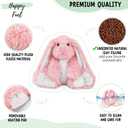 Bunny Microwavable Stuffed Animal 1.5 lb Unscented Heating Pad Plush, Soft Cozy Bunny Toy for Relaxation and Comfort, Gift for Women, Girls, Adults & Kids by Happy Fuel, Pink