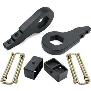 3" Front 3" Rear Suspension Full Lift Kit Steel Blocks + Torsion Key + U Bolts Compatible with Chevy GMC K1500 4WD 1988-1999 Silverado Sierra 1500(Classic) 6-Lug 1999-2007