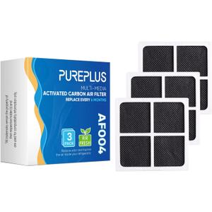 PUREPLUS LT120F Refrigerator Air Filter Replacement for LG LT120F, Kenmore Elite 469918, 9918, ADQ73214402, ADQ73214403, ADQ73214404, ADQ73334008, 3PACK, Dimensions 3.23" X 3.23"