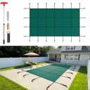 VEVOR Inground Pool Safety Cover 16' x 30' Rectangle, Safety Pool Covers Green Mesh, Triple Stitched for MAX Strength, Abrasion Resistant, for Swimming Pool Safety