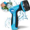 Aqua Joe AJHN102 Heavy-Duty Metal Multi-Function Hose Nozzle with Smart Throttle and 7 Sprayer Patterns