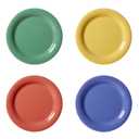 G.E.T. 7.5" Heavy-Duty Wide Rim Melamine Salad Plate (Set of 4)