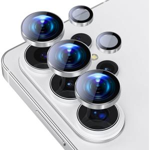3 x for Samsung Galaxy S26 Ultra Camera Lens Protector, Alloy Individual Lens Protectors with Alignment Fram, Scratch Resistant HD Clear Camera Screen Protective Cover,Case Friendly (Silver)