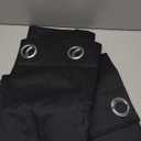 Blackout Window Curtain Panels Insulated Fabric Drapes for Living Room Bedroom, Black Sliding Curtain Set of 2