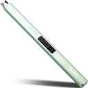 SUPRUS Electric Lighter Arc Windproof Flameless USB Rechargeable Lighter with Safety Lock for Candle BBQ Camping (Green)