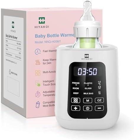 Bottle Warmer, HIYAKOI Baby Bottle Warmer for Breastmilk or Formula, Water Bath Technology with Accurate Temperature Control, Automatic Shut-Off, Bottle Warmer for All Bottles