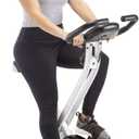 Marcy Foldable Upright Exercise Bike with Adjustable Resistance for Cardio Workout & Strength Training