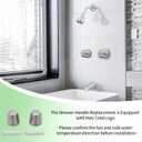 Bathtub Shower Handle Remodel/Rebuild Trim Kit, Shower Knobs 2 Piece Compatible with Price Pfister Verve Faucets, Includes 12H-2H, 12H-2C Stems and Flange Base and 2 Stems (Brushed Nickel)