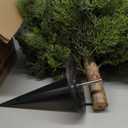 24inch Artificial Ceder Topiary Tree, Artificial Shrubs for Outdoors with Ground Spike, Faux Outdoor Shrubs Potted, Hold Nature Fake Bushes for Front Porch (Set of 2)