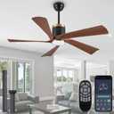 Ceiling Fans with Lights,52 inch Modern Ceiling fan with App and Remote Control,Reversible DC motor ceiling fans,3CCT,Dimmable, Noiseless,Ceiling Fan for Bedroom,Farmhouse,Indoor/Outdoor Use