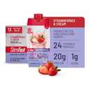 SlimFast Strawberry Protein Shake, 20g Protein, Low Carb & Sugar, 12-Pk, BB Date: 08/13/25