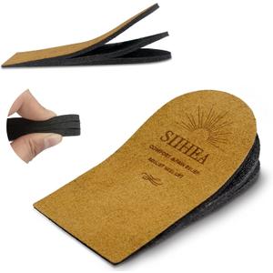 SIIHEA Adjustable Heel Lifts Inserts, 1/8'' Height Increase Insoles for Achilles Tendonitis, Heel Pain, Leg Length Discrepancy, Plantar Fasciitis, Shoe Lifts (Large)