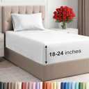 Extra Deep Pocket Twin XL Sheets - 3 Piece Breathable & Cooling Bed Sheets - Hotel Luxury Bed Sheet Set - Soft, Wrinkle Free & Comfy - Easily Fits Extra Deep Mattresses - Deep Pocket White Sheets Set