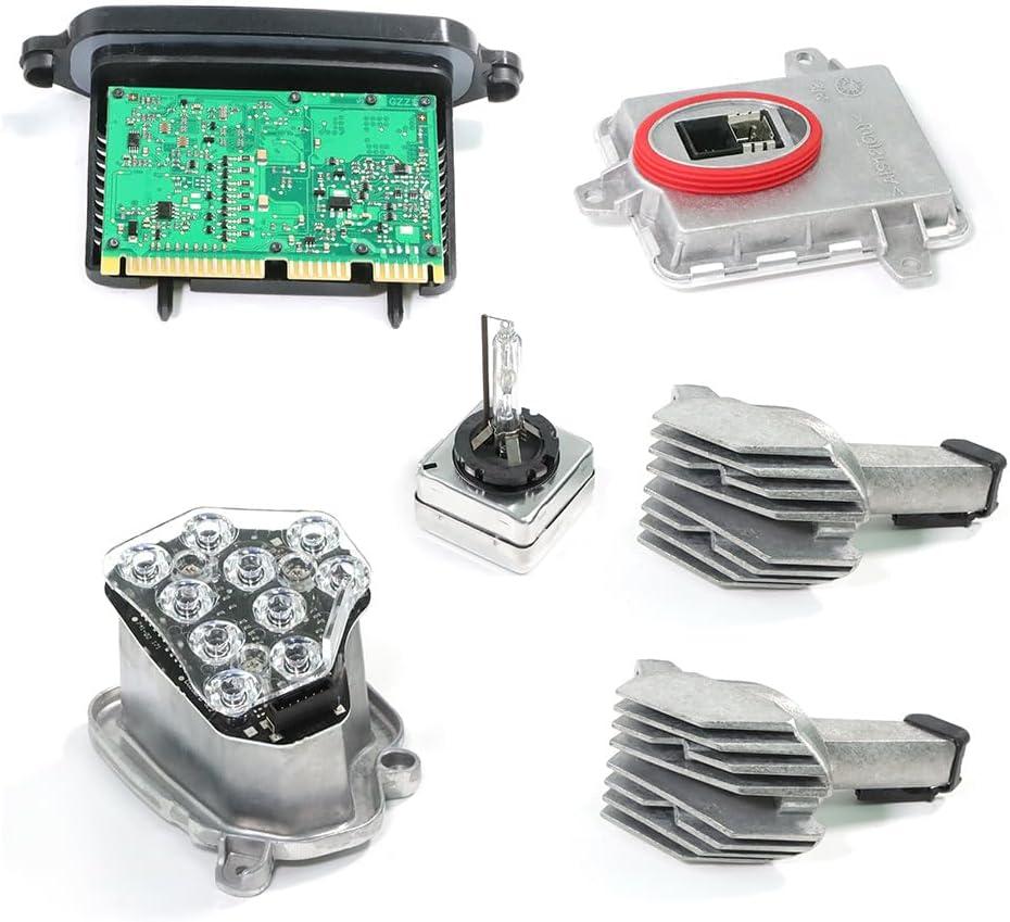 LH Xenon Ballast & LED Module Kit for 2011-2013 BMW 5 Series F10 528i 535i Left Side Replaces# 63-11-7-271-903 63-21-7-217-509 63117271903 63127262731
