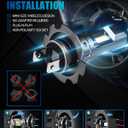 FRANXI H7 Bulbs, Super Bright Fog Lights 6000K Cool White, 1:1 Size Design with Cooling Fan, Plug and Play, Pack of 2