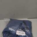 chouyatou Women's Summer Loose Hand Pocket Midi Long Tunic Denim Shirt Dress (Large, Dark Blue)