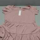 Women's Summer 2026 Casual Midi Dress Flutter Sleeve V Neck Smocked Tiered Beach Vacation Dresses (Large)