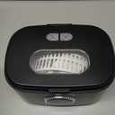 Ultrasonic Jewelry Cleaner, 47kHz Ultrasonic Retainer Cleaner Machine, 600ml Dental Cleaning Pod with 5 Modes, Dual Brush Ports and U-V Lights, Digital Timer for Eyeglasses, Rings, Watch Strap (Black)