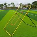 Adjustable Volleyball Rebounder Net Portable 7x4 ft Volleyball Bounce Back Training Equipment, 5 Rebound Angles Volley Ball Practice Net for Practicing Spiking Bumping, with Travel Bag & Work Gloves