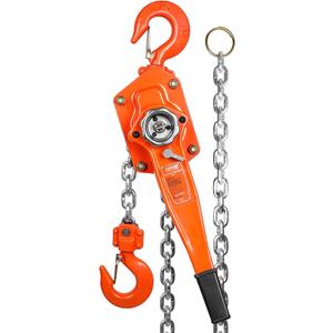 VEVOR Manual Lever Chain Hoist, 3 Ton 6600 lbs Capacity 10 FT Come Along, G80 Galvanized Carbon Steel with Weston Double-Pawl Brake, Auto Chain Leading & 360° Rotation Hook, for Garage Factory Dock