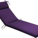 QILLOWAY Outdoor Chaise Lounge Cushion,All Weather High-Density Foam Recliner Chairs Replacement CushionsPurple.