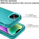 Phone Case for iPhone 14 Plus Case with HD Screen Protector, Heavy Duty Shockproof & DustProof & Dropproof 3-Layer Cover Phone Case for iPhone 14 Plus (6.7'')(LakeSkyBlue)