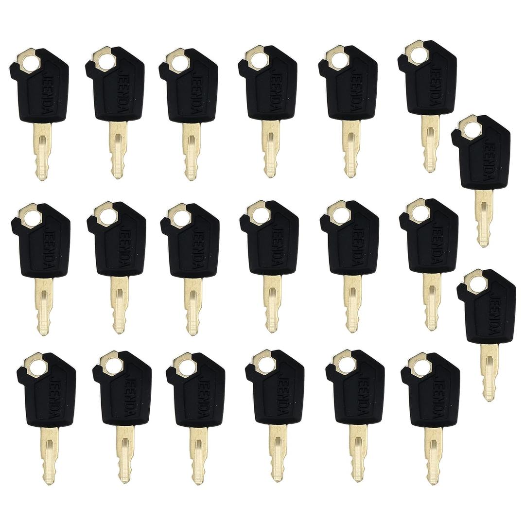 JEENDA 20PCS Ignition Keys 5P8500 5P-8500 for Caterpillar CAT Heavy Equipment Loaders Excavators Dozers 0964753 0966198 8V4404 9G2777 980K 980H 416C 248B