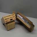 Farberware Edgekeeper Triple Rivet Block Set with Built in Knife Sharpener, 14-Piece, Black